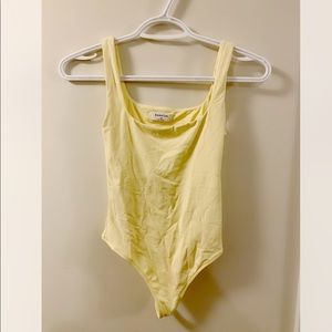 2 for $20! Babaton Light Yellow Bodysuit